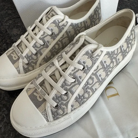 Dior Walk'n'Dior Platform Sneaker in stone grey sz 40 US 10 NWB $1,150 - Picture 6 of 16